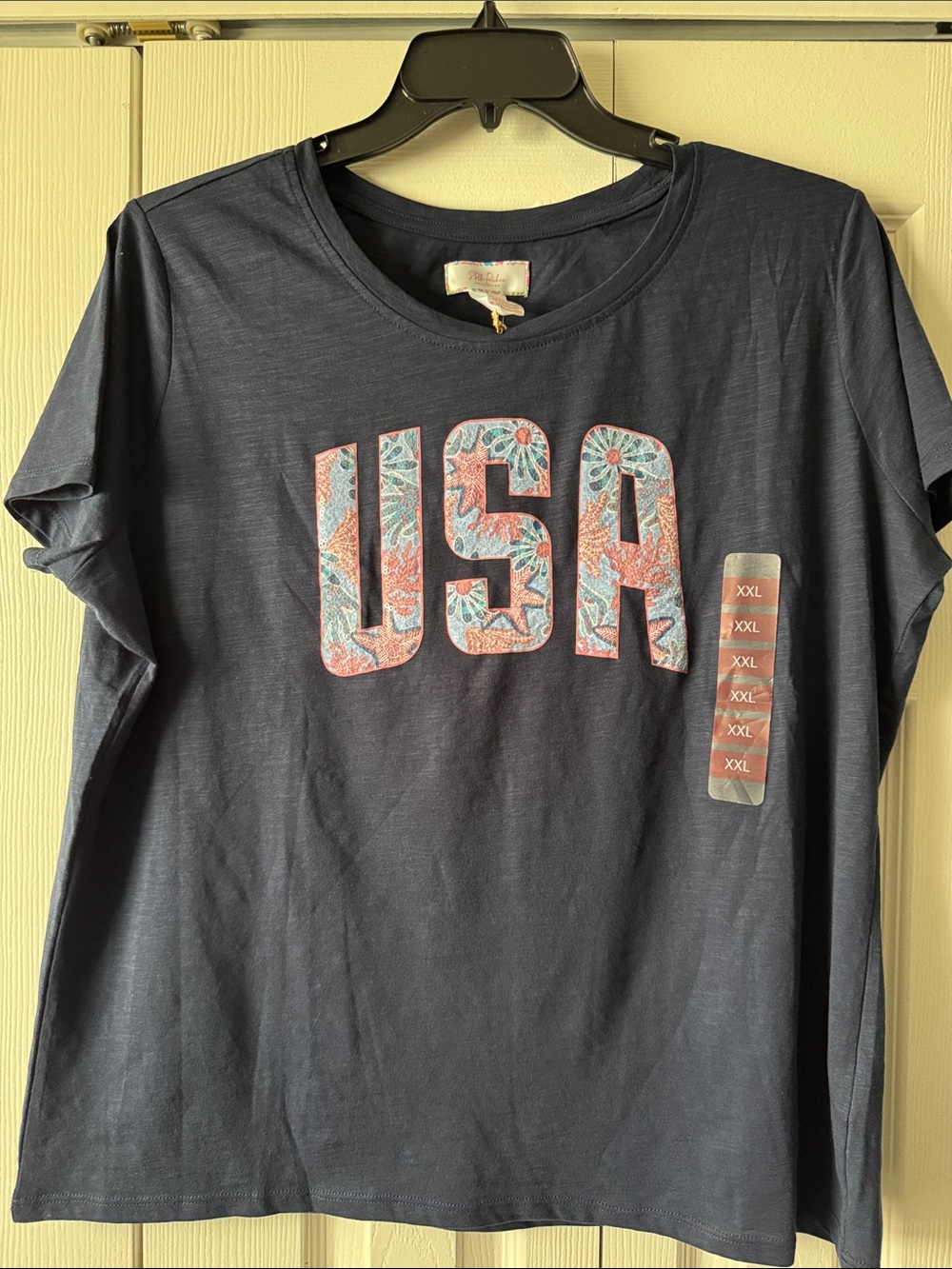 NWT Navy USA tee with Sequins XXL.